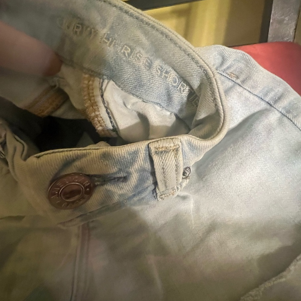 Extremely Comfortable American Eagle Curvy Hi Rise Shortie Denim Shorts - Picture 3 of 5